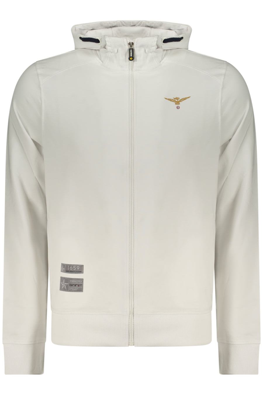 Accademia Militare Military Academy Men's White Zip-Up Sweatshirt