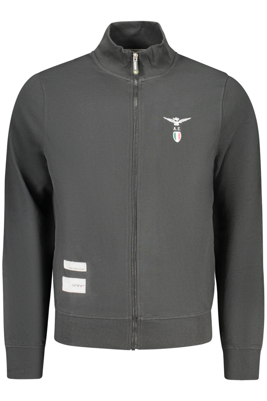 Accademia Militare Military Academy Men's Black Zip-Up Sweatshirt