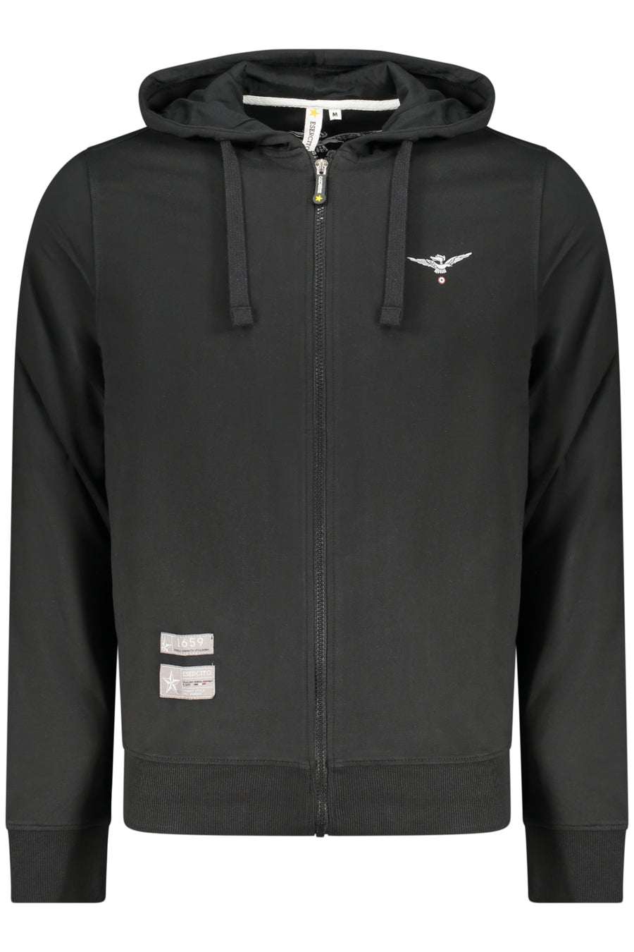 Accademia Militare Military Academy Men's Black Zip-Up Sweatshirt
