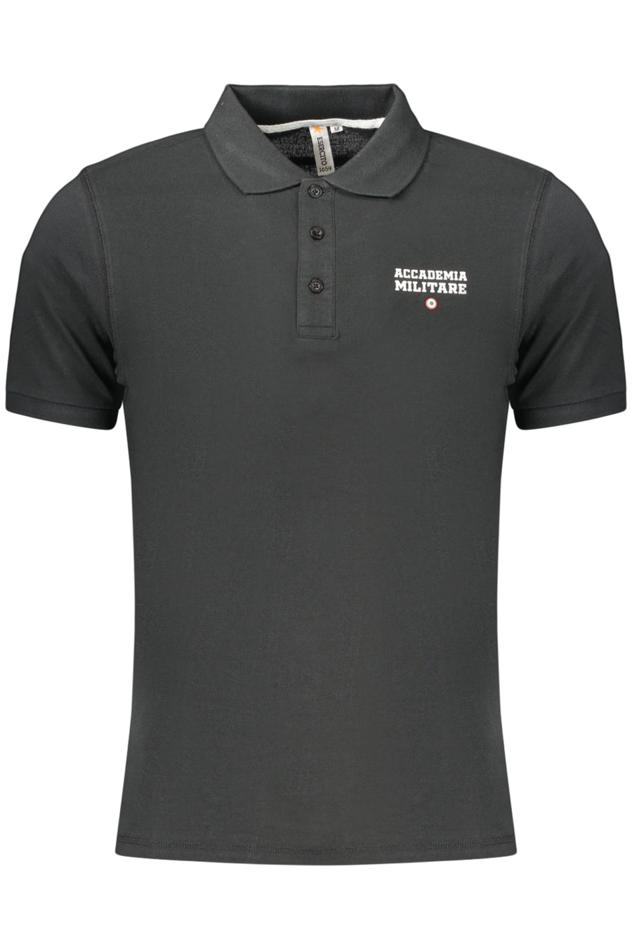 Accademia Militare Military Academy Men's Black Short-Sleeve Polo Shirt