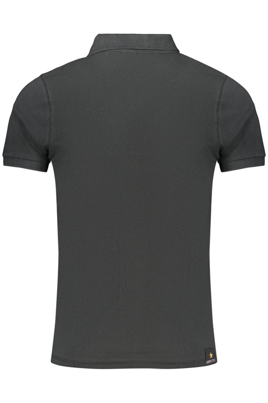 Accademia Militare Military Academy Men's Black Short-Sleeve Polo Shirt