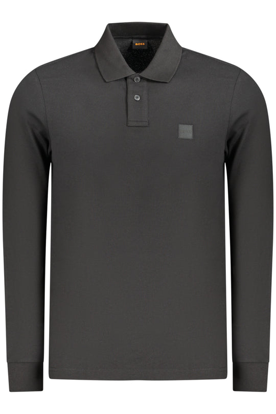BOSS Men's Long-Sleeved Polo Shirt Black