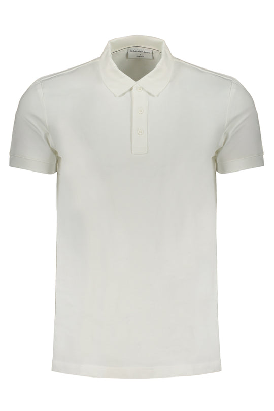 Calvin Klein Men's White Short Sleeve Polo Shirt