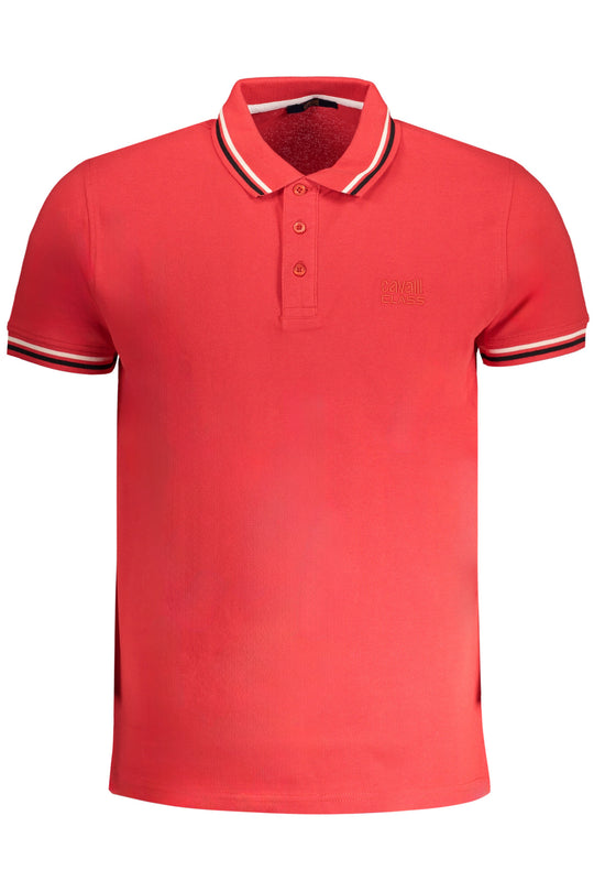 Cavalli Class Men's Short Sleeved Polo Shirt Red