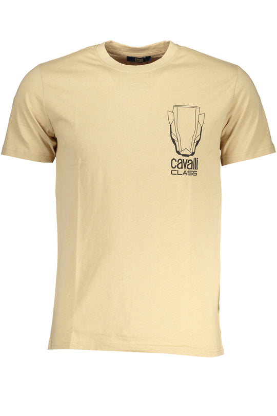 Cavalli Class Men's Short Sleeved T-Shirt Beige