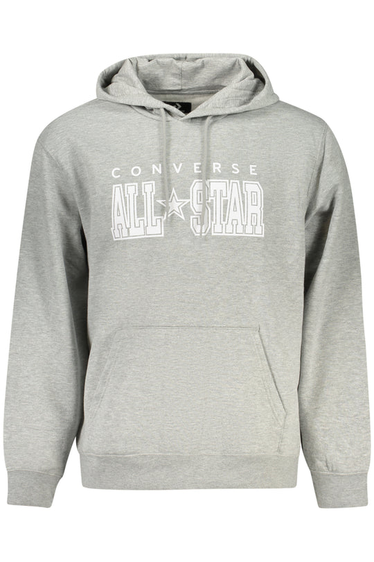 Converse Men's Gray Zip-Up Sweatshirt