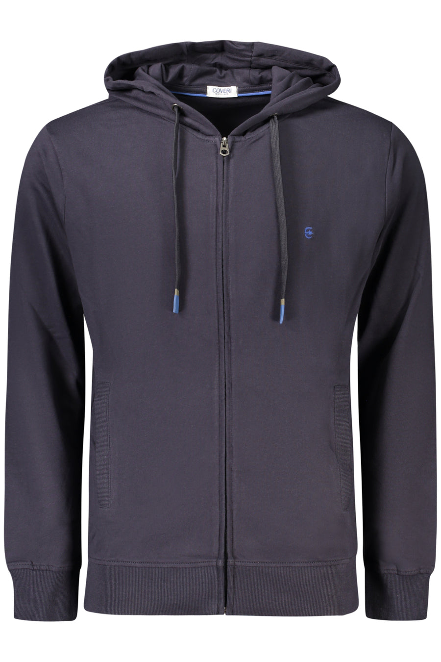 Coveri Moving Men's Blue Zip-Up Sweatshirt