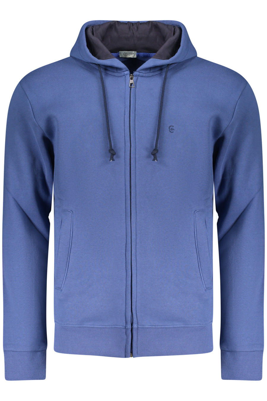 Coveri Moving Men's Blue Zip-Up Sweatshirt