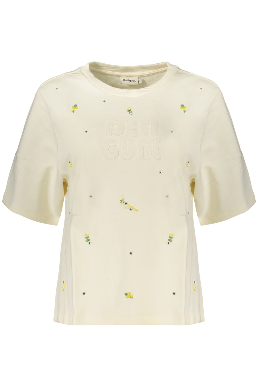 Desigual Women's White Zip-Up Sweatshirt