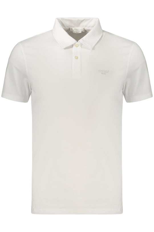 Guess Jeans Men's Short-Sleeved Polo Shirt White