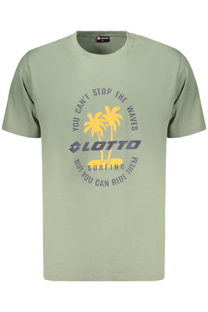LOTTO MEN'S SHORT-SLEEVED GREEN T-SHIRT