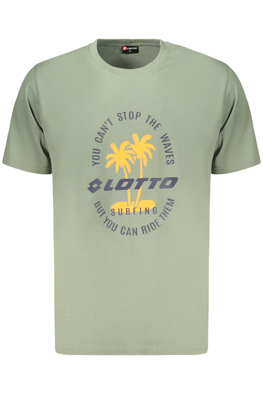 LOTTO T-SHIRT HOMME VERT À MANCHES COURTES