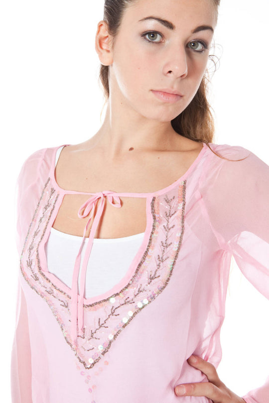 Phard Long Sleeve T-Shirt Women Pink