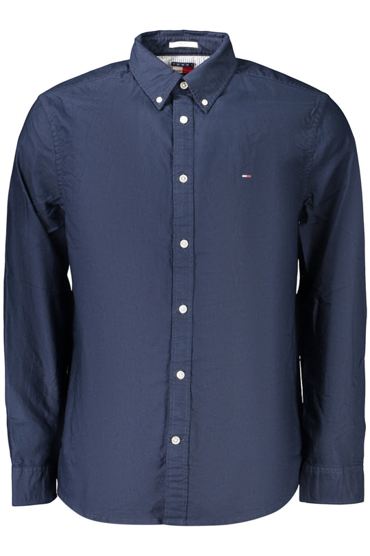 Tommy Hilfiger Men's Long-Sleeved Shirt, Blue
